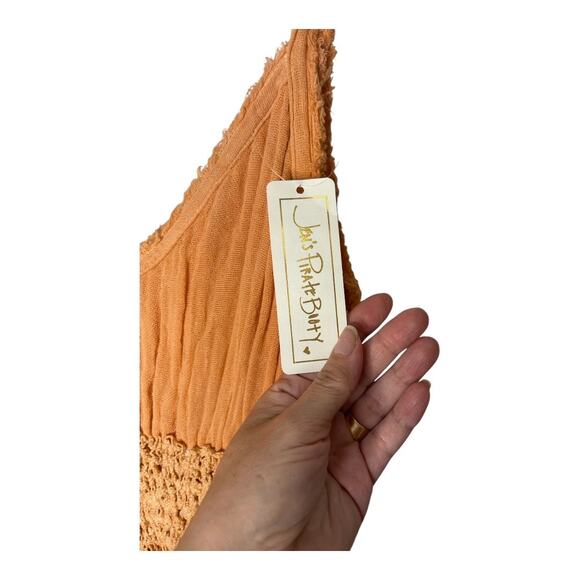 Jens Pirate Booty Heart Of Gold Maxi Dress Gauze Tiered Crochet Waist Clay Small - Picture 8 of 16